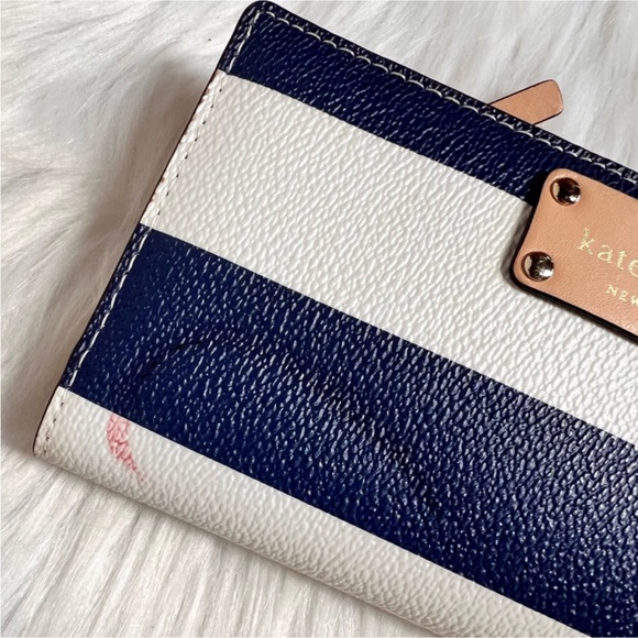 Kate Spade Navy and White Striped Wallet - Picture 9 of 9